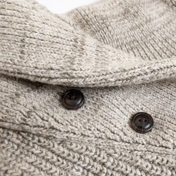 Polo Ralph Lauren Shawl Collar Cardigan Beige Large - Picture 7 of 12